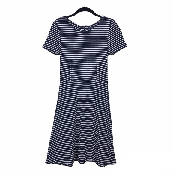Madewell Striped Anywhere Short Sleeve Flare Dress - Picture 3 of 8